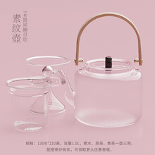 日本岩房Gls小金刚电陶茶炉 日本南部老铸铁壶铜壶泡茶玻璃茶壶煮茶器电茶炉家电功夫茶炉 一壶双旦锤目素纹壶1L