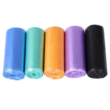 垃圾袋家用手提式抽绳收口大号平口式实惠装黑厨房拉圾塑料袋 平口式10卷200只