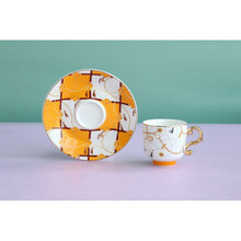 扬格轻奢小土耳其咖啡杯6件套 陶瓷咖啡杯碟套装意式浓缩迷你杯 图案1两杯两碟礼盒装