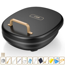大师傅电饼铛家用全自动双面全自动烙饼锅加深加大烤盘煎烤机煎机蛋糕机电烤盘早餐机不粘不粘 曜石黑+豪华套装