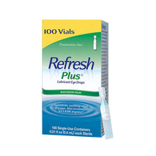 Allergan Refresh Plus丽眼舒滴眼液人工眼泪0.4ml*100支舒缓疲劳眼药水 润滑剂眼药水