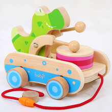 儿童玩具手拉车 儿童学步拖拉车玩具宝宝幼儿婴儿1一2两-二3三周岁手拉线牵引MYFS 鳄鱼敲鼓手拉车(盒装)