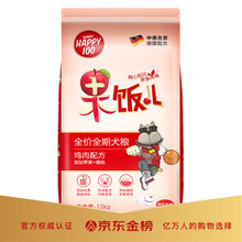 顽皮狗粮 果饭儿鸡肉水果营养狗粮12kg 添加苹果+樱桃+海带 促进消化护肤亮毛 成犬幼犬适用狗粮