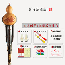 葫芦丝c调降b调演奏型乐器初学儿童小学生防摔双音胡芦丝乐器 紫竹防摔款c调