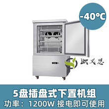 商用速冻机小型低温急速冻冷柜海参饺子柜包子沁涞零下45度速冻柜冰箱 5盘 插盘式 下置机组