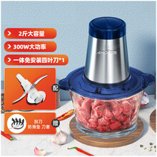 夏新（AMOi）绞肉机家用电动小型多功能打肉馅蒜泥神器搅拌碎菜辅食料理机 玻璃款单刀