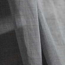 煊缎 薄款棉布 黑白色织小格纹中性衬衫布料 服装夏季