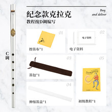 英国进口 CLARKE 克拉克 200周年纪念款 D调C调锡笛 初学成人爱尔兰哨笛 纪念款D调 200周年纪念款 C调 银色+初级教程