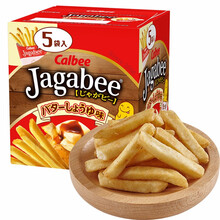 卡乐比薯条三兄弟80g日本进口零食咸味酱油味网红薯片土豆条 【红方盒】黄油酱油味80g