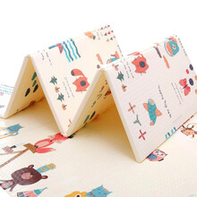 过凡 双面XPE折叠宝宝爬行垫跳舞毯 环保婴儿爬爬垫 加厚1cm儿童游戏爬行毯防滑瑜伽地垫 200*180*1cm