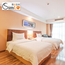 简爱空间 商务快捷酒店全套家具定制宾馆客栈家具标间单间1.2米1.8米床厂家直销 simlo-16 1.2米标间家具全套