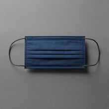 致净 时尚成人彩色印花莫兰迪色图案一次性口罩个性防护透气口鼻面罩潮非独立 日系深蓝 成人50片