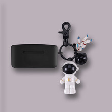 简宿fiilt1lite耳机保护套FIIL T1Lite无线运动蓝牙耳机套卡通硅胶全包充电盒防摔防尘 FIIL T1 Lite 黑壳+白色太空人