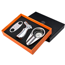 茄龙 （CIGARLOONG）雪茄剪打火机烟灰缸雪茄三件套便携雪茄剪刀礼盒装 套餐一