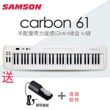 SAMSON山逊Graphite 49键/M25键半配重Carbon 61键编曲MIDI键盘控制器 carbon61半配置键盘+踏板