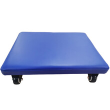 感统训练器材滑板车滑车儿童早教家用幼儿园前庭平衡亲子 软包大号(深蓝色)55*40CM