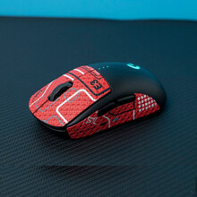 适用 罗1技 GPW 狗屁王 G102 GPRO G304 鼠标防滑贴吸汗按键贴侧边 GPX GPW 朋克红色 防滑贴 #24