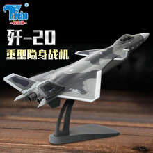 特尔博 歼20战斗机模型 仿真合金属隐身飞机模型军事收藏 1：100服役迷彩
