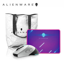 外星人(ALIENWARE) AW610M 无线RGB游戏电竞鼠标 16000DPI 5档调节 礼包版:610M白 搭配手提包+鼠标垫