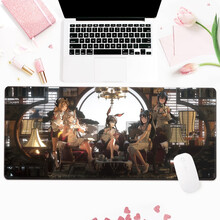 镇魂歌 鼠标垫超大号女生卡通动漫游戏周边二次元可爱加厚锁边网吧键盘垫笔记本个性定制订制办公电脑桌垫 名媛茶话会 300x700x5mm