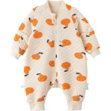 威尔贝鲁(WELLBER)婴儿睡袋儿童防踢被宝宝可脱袖空调房睡袋四季通用空气棉橘子款95