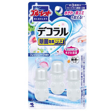 日本原装 小林制药（KOBAYASHI）卫生间除臭凝胶啫喱花瓣马桶开花小花清洁剂 清新皂香 3支装