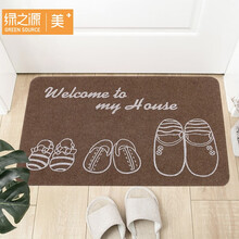 绿之源 入户门垫浴室脚垫吸水垫蹭灰垫楼梯垫子地毯 咖色50*80cm 家用进门口玄关卫生间防滑