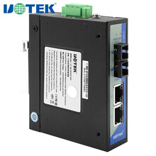 宇泰高科(UTEK) 1光2电 导以太网光电交换机工业级 UT-60-DCA2T1SC SC接口