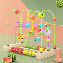 巧之木 数字水果绕珠串珠 婴幼儿童早教玩具 男女孩学生幼儿园教具礼物