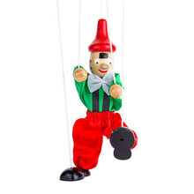 提线木偶鸵鸟 拉线玩具 好玩搞笑 手工制作 木偶创意新奇特MYFS 长鼻子小丑颜色随机