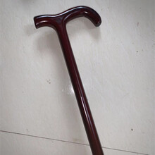 私韵老年人实木一体拐杖滑手杖带灯拐棍祝寿拐杖藤条一体拐杖 带灯款大把手咖啡色