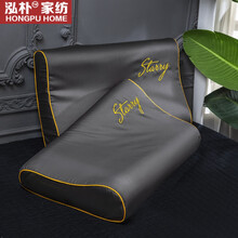 泓朴 60支纯棉乳胶枕套一对装夏季全棉长绒棉记忆枕头套简约纯色纯棉夏天波浪形凉感枕头罩 绅士灰 单枕套 40cmx60cm/一对