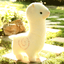 钰骐玩具 羊驼公仔毛绒玩具可爱小羊抱枕娃娃玩偶六一儿童节礼物睡梦 白色 38厘米