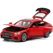 奔驰GT63合金车模型仿真小汽车男孩儿童回力玩具车生日礼物 奔驰GT63-红 1比32