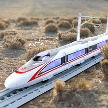 恩贝家族儿童合金回力仿真玩具高铁汽车模型复兴号动车轨道组合火车玩具音乐灯光套装男女孩宝宝生日礼物