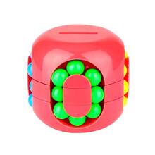 魔方教室 小魔豆汉堡魔方 存钱罐 指尖陀螺 烧脑玩具 抖音网红 儿童脑力智力开发成人减压多彩配色 魔豆存钱罐（彩盒）粉色