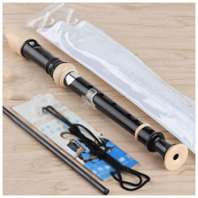 高音6孔竖笛初学8孔学生黑红白色教学笛子六八孔口笛 6孔小伙伴黑色标配+资料