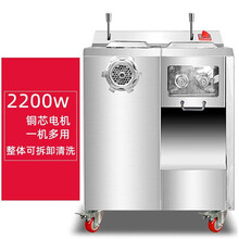 甄樽 切菜机商用绞肉机切丝机切片机不锈钢切肉机两用电动灌肠机 全脱卸绞切单电机