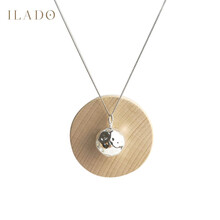 法国ilado意拉哆铃铛胎教铃孕妇铃铛孕妇礼物bola波拉铃安抚胎教铃铛 月球系(925银+925银链)