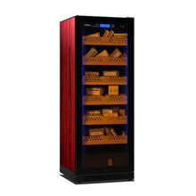 LeBarr乐吧LC120S 恒温恒湿雪茄柜 压缩机冷藏柜实木层架厂家直销 酒红色 红木纹