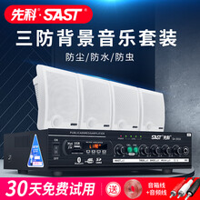 先科（SAST）吸顶音箱喇叭套装嵌入式餐厅店铺学校壁挂定压广播音响 SA-5016 壁挂喇叭功放套餐【一拖二】