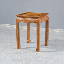 寻古红木家具非洲鸡翅木（学名：非洲崖豆木）沙发全实木新中式客厅原木布艺转角沙发椅组合Q 花架/小茶几/边桌