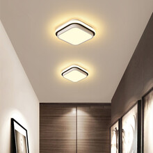 世尊 北欧过道灯走廊灯LED入户门厅灯玄关灯衣帽间阳台吸顶灯 方形18cm【白光】明装