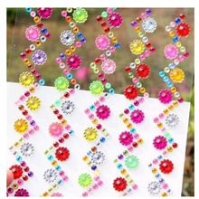 复活节彩蛋白色彩绘鸡蛋壳鹅蛋儿童diy画画彩蛋白蛋绘涂鸦 大张花朵彩钻一张