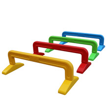 幼儿园跨栏儿童钻山洞拱形门塑料钻洞幼儿园钻圈体育活动器材玩具 吹塑跨栏一组4个