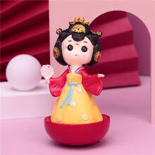 大唐不夜城不倒翁小姐姐同款人遇摆件西安纪念品娃娃送老外礼品 1088-3D彩衣摇起来  中小