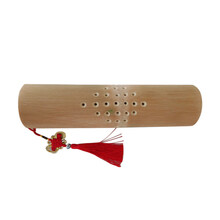 颈椎枕 护颈竹子半圆枕头成人竹筒枕头空心竹枕实木 无竹节30*6-7厘米+中国结 建议165-175