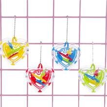 正方形迷宫 六面闯关迷宫d立体魔方球 男女孩创意玩具走珠3-6岁儿童礼物MYFS 深灰色 爱心迷宫50关随机