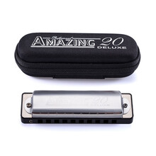 孔声10孔布鲁斯口琴蓝调网十孔成人专业演奏级初学者学生入门易学可改paddy爱尔兰音阶低音6 AM20黑色 #C调-降d调