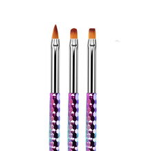 日式美甲笔刷套装全套初学者高档拉线笔彩绘笔晕染渐变笔专业工具 3支装雕花光疗笔